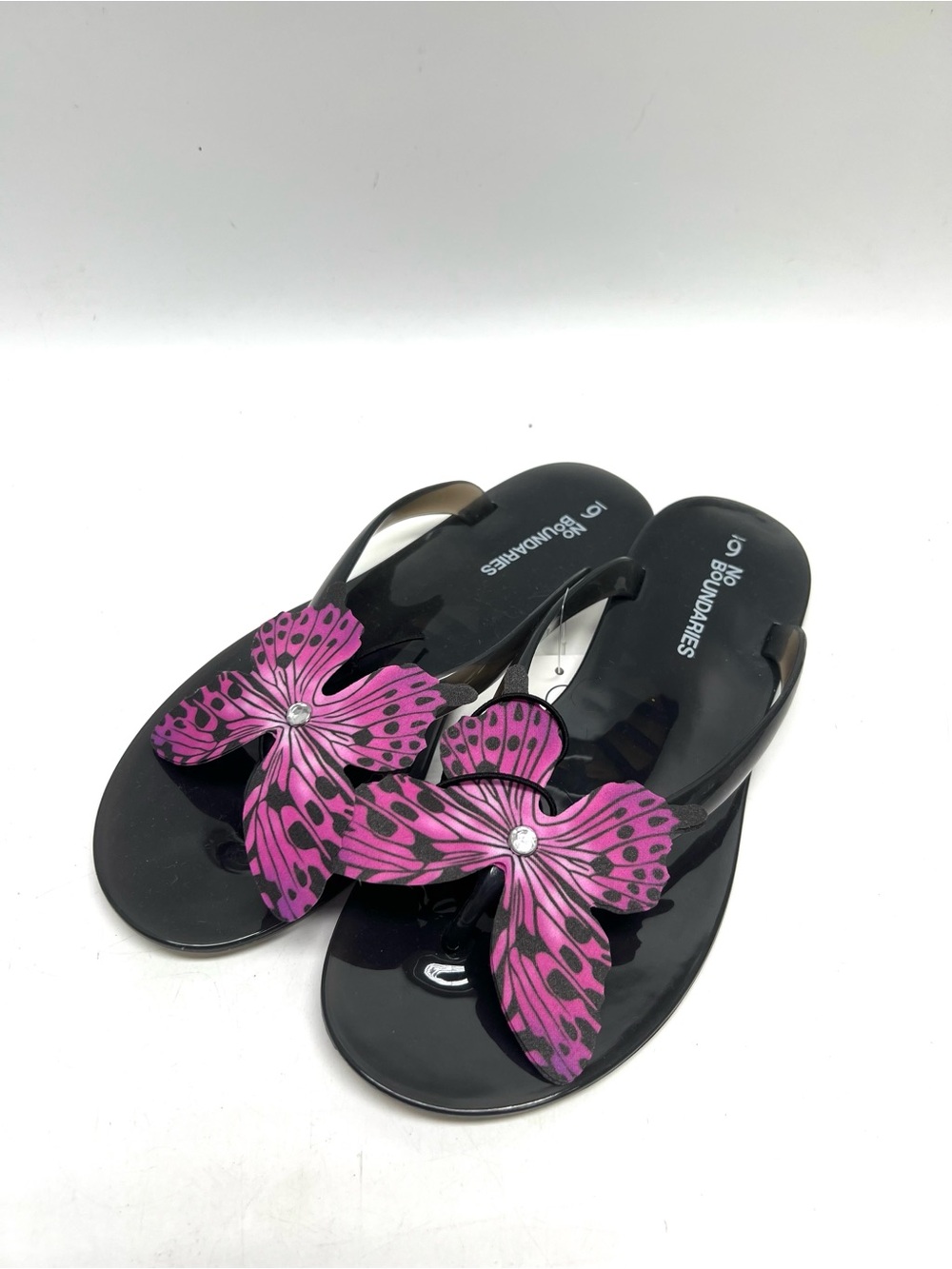 No boundaries butterfly flip flops